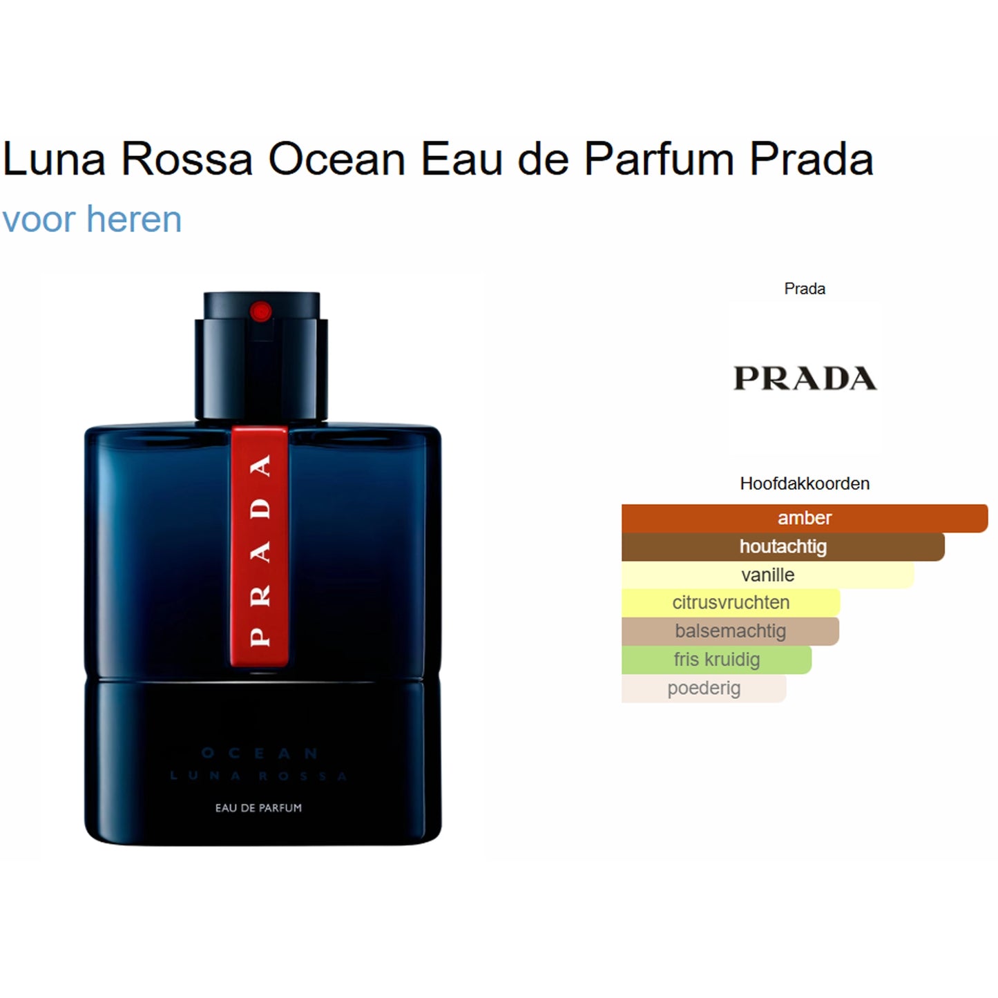 Prada Luna Rossa Ocean Eau de Parfum pour Homme