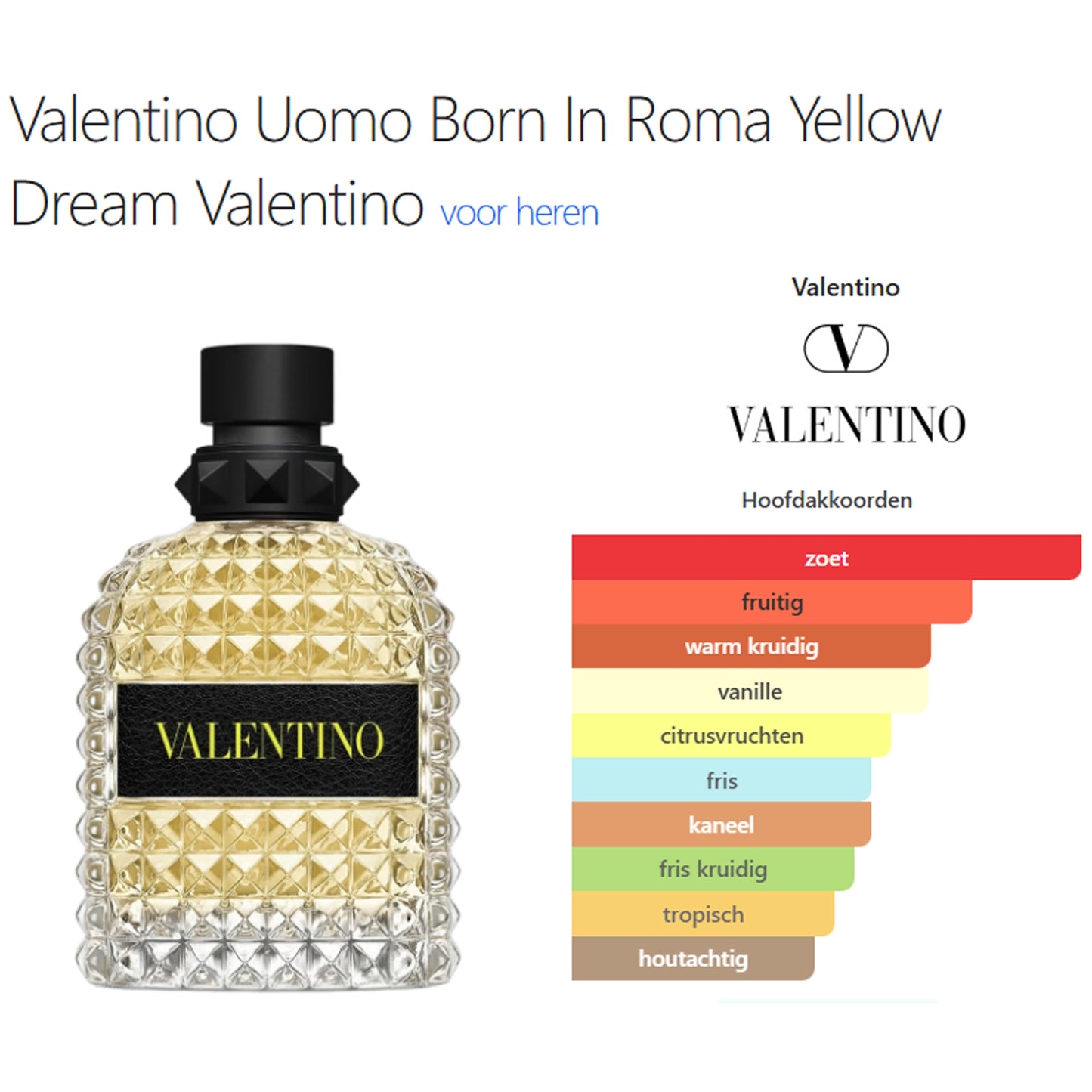 Valentino Uomo Born in Roma Yellow Dream Eau de Parfum voor Heren