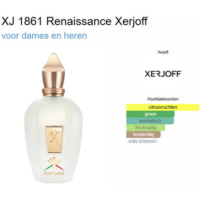 Xerjoff XJ 1861 Renaissance Eau de Parfum voor Dames en Heren