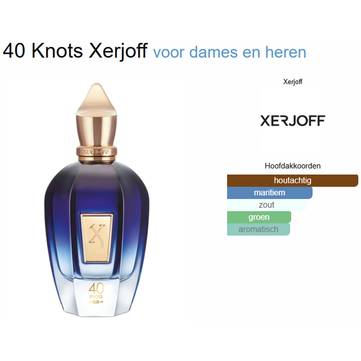 Xerjoff D 40 Knots Eau de Parfum voor Dames en Heren