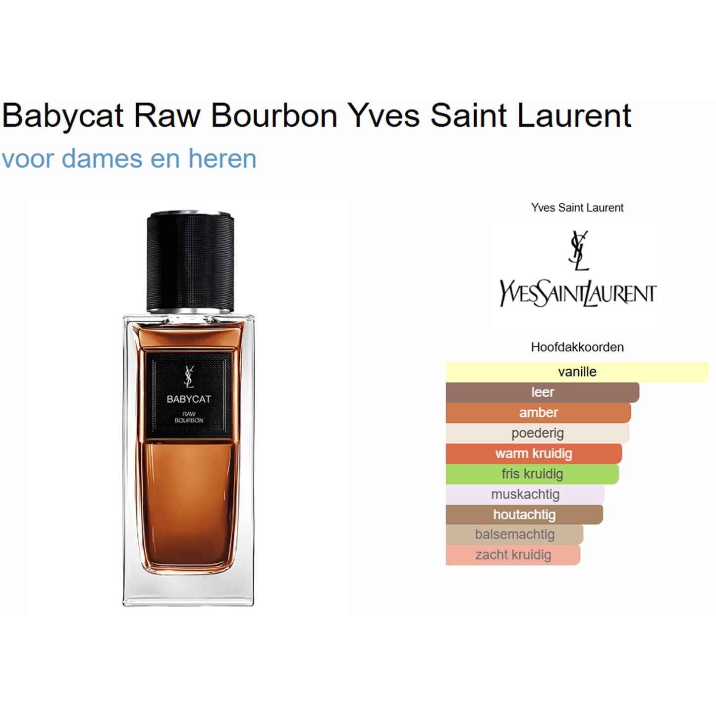 Yves Saint Laurent Babycat Eau de Parfum voor dames en heren