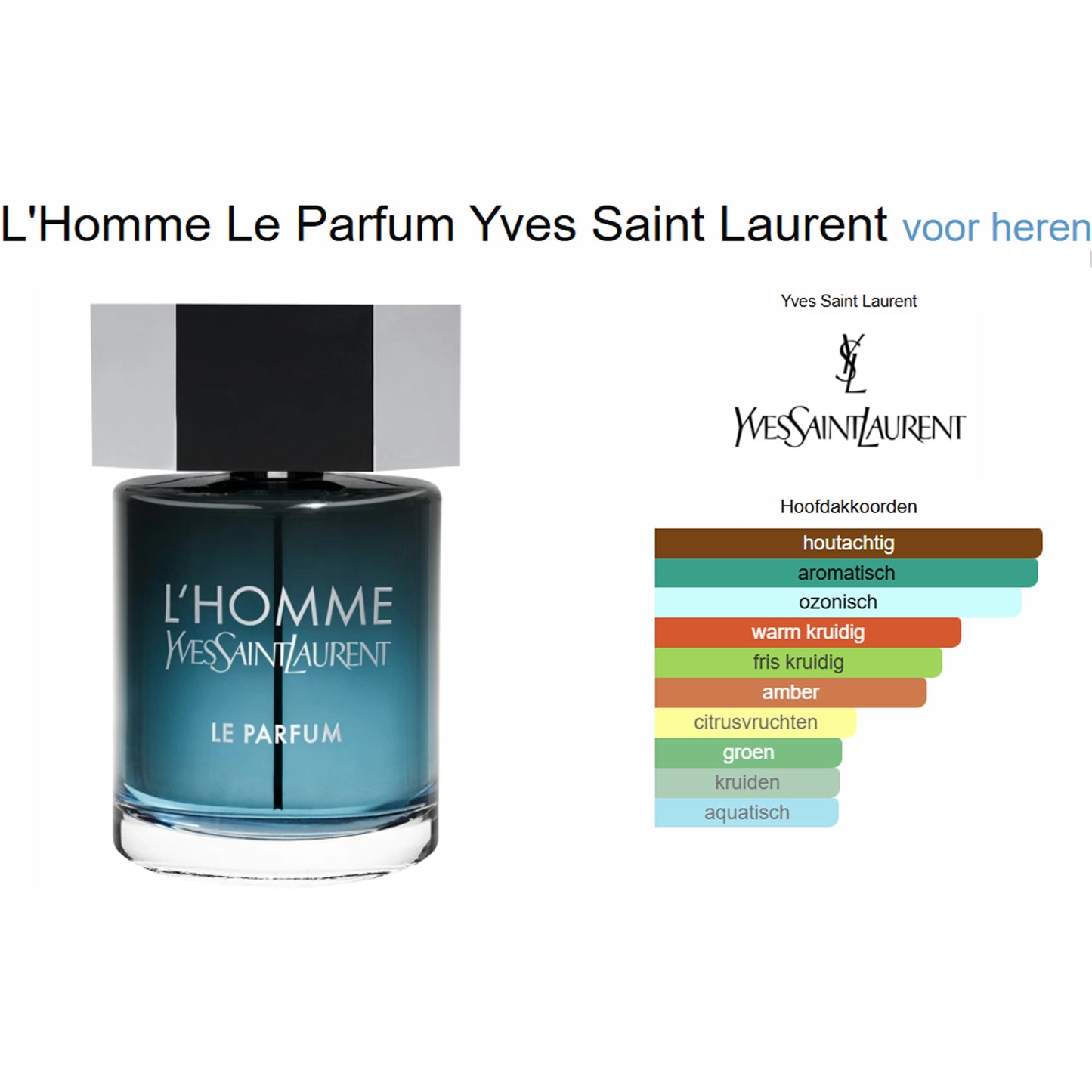 Yves Saint Laurent L’Homme Le Parfum Eau de Parfum voor Heren