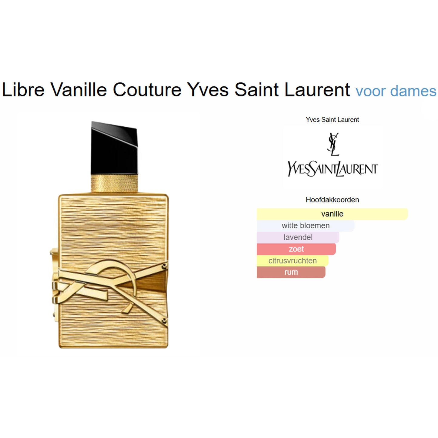 Yves Saint Laurent L Libre Vanille Couture Eau de Parfum voor Dames