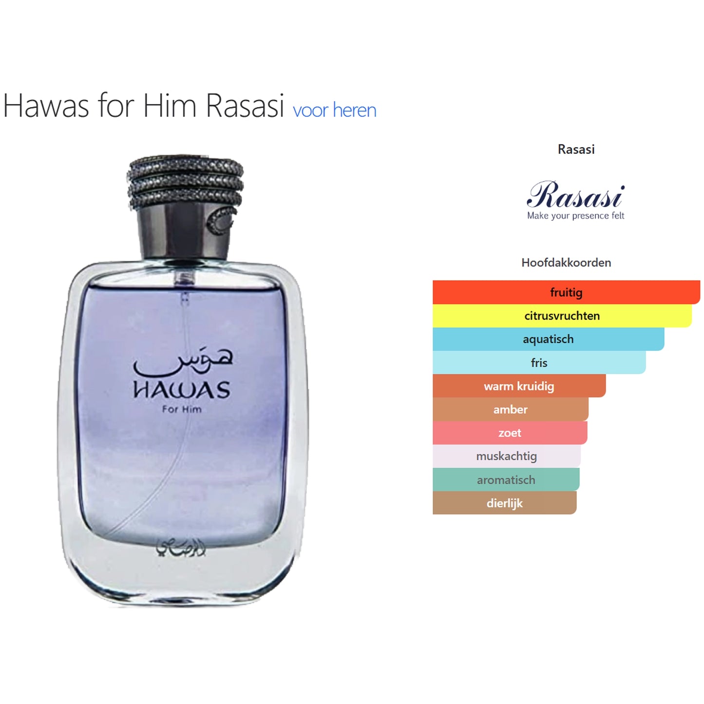 Rasasi Hawas For Him Eau de Parfum voor Heren