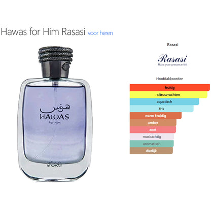 Rasasi Hawas For Him Eau de Parfum voor Heren