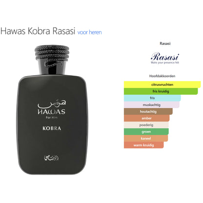 Rasasi Hawas Kobra Eau de Parfum voor Heren