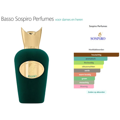 Sospiro Perfumes Basso Eau de Parfum voor Dames en Heren