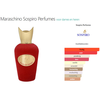 Sospiro Perfumes Maraschino Eau de Parfum voor Dames en Heren