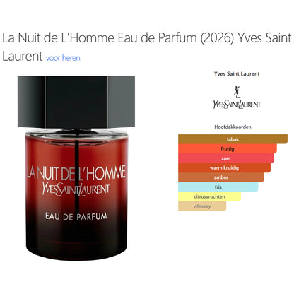 Yves Saint Laurent La Nuit de L’Homme 2026 Eau de Parfum voor Heren