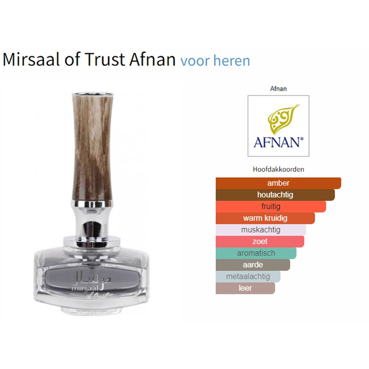 Afnan Mirsaal of Trust (Edp) voor Heren