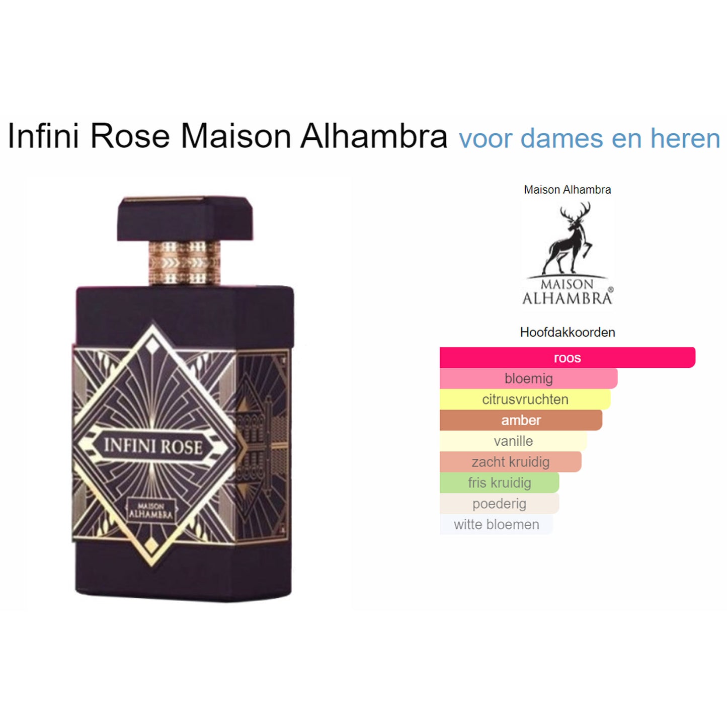 Maison Alhambra Infini Rose (Edp) voor Dames en Heren