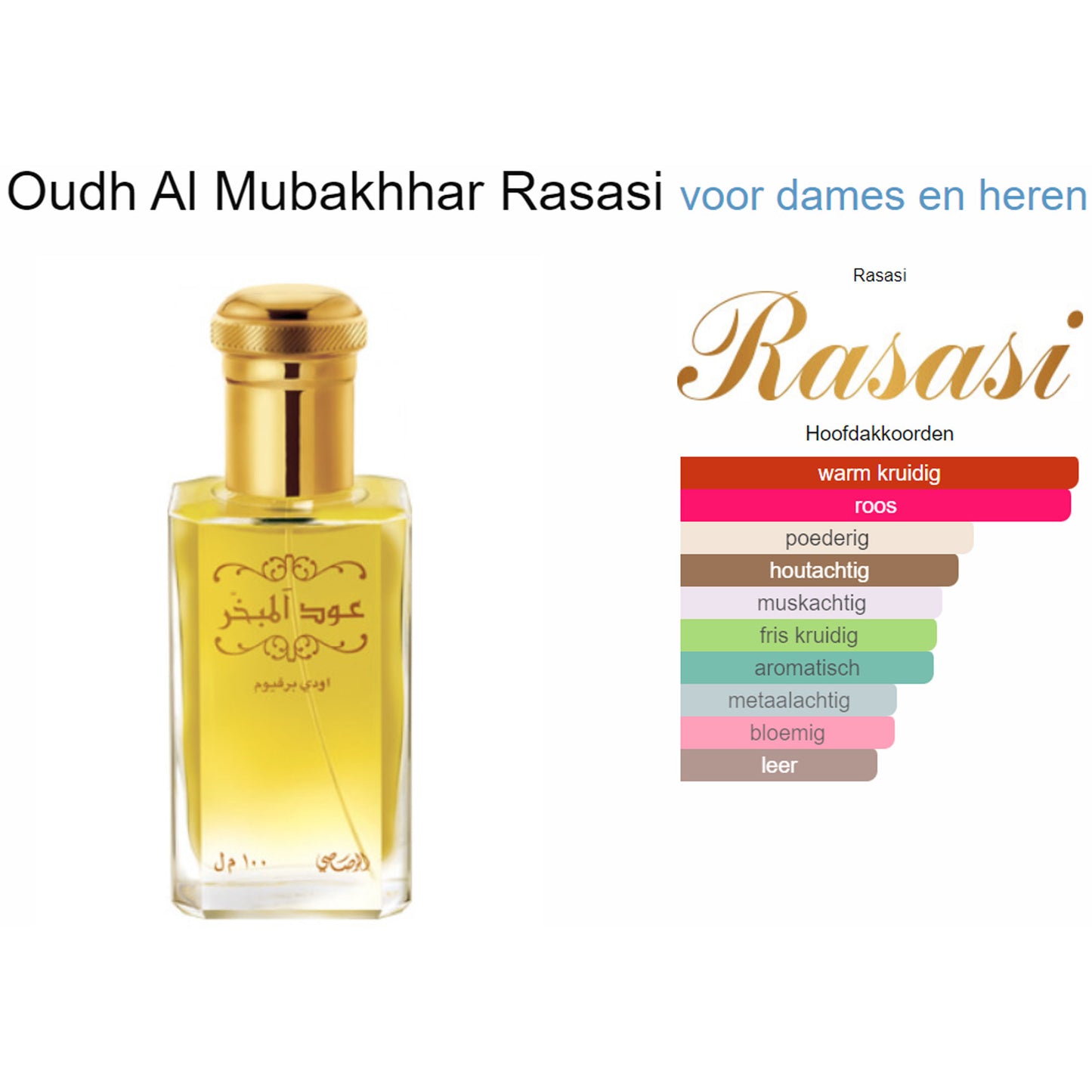 Rasasi Oudh Al Mubakhhar (Edp) voor Dames en Heren